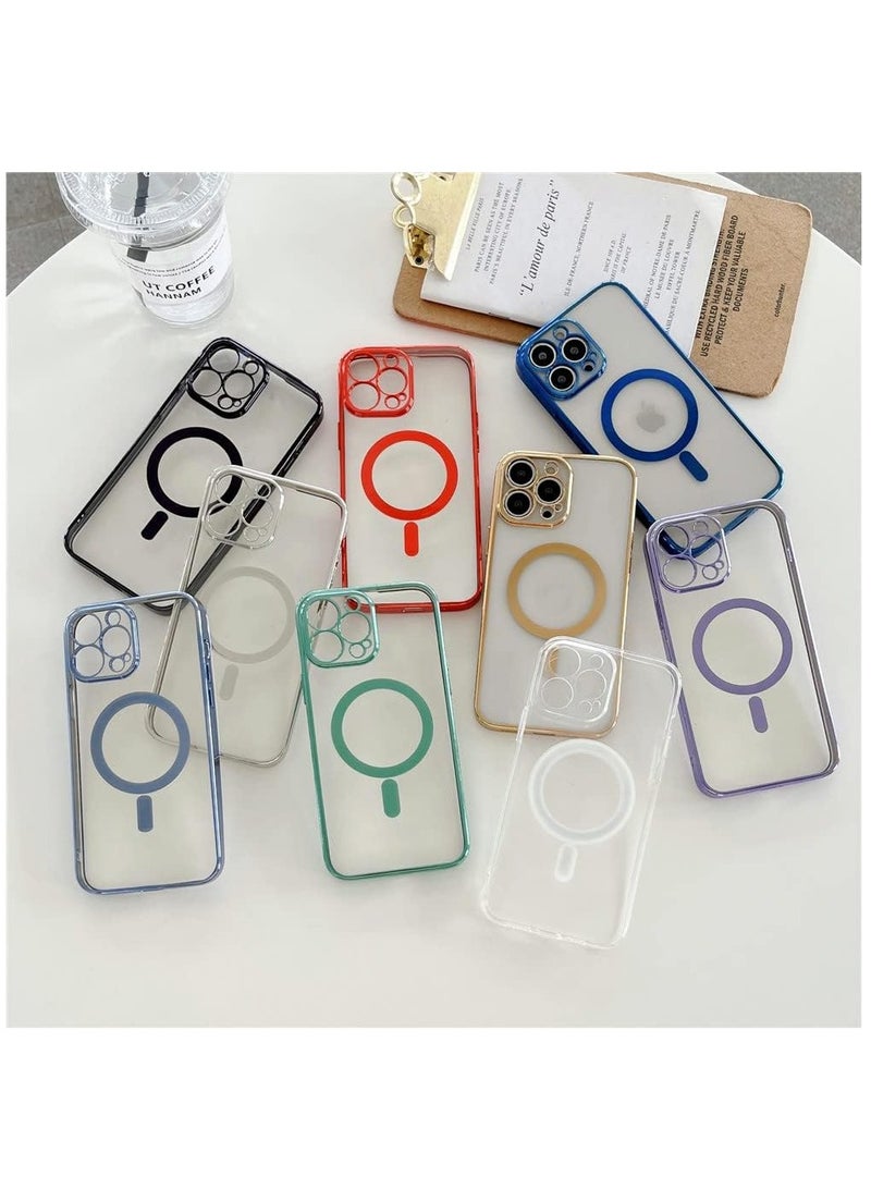 For iPhone 14 Pro Max Clear Case Slim Plating MagSafe Magnetic Cover - Image 2