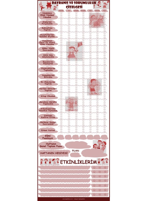 Sihirli Tahta Magic Board Behavior and Responsibility Chart  - Image 1