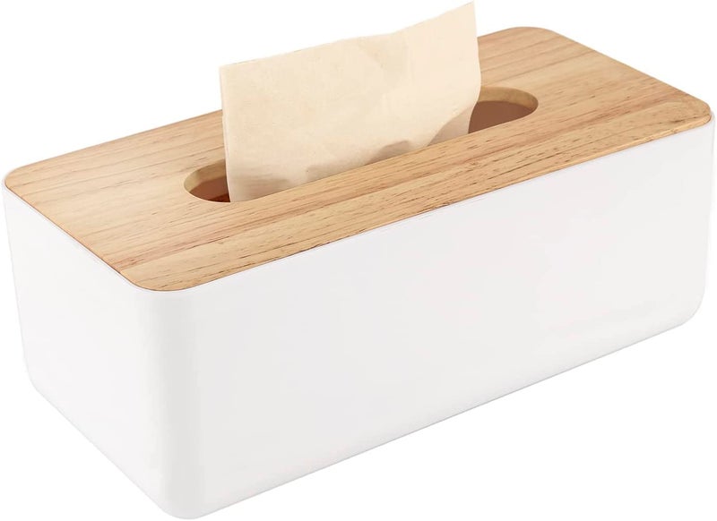 Snuloza Elegant Wooden Tissue Box Holder - Versatile Home & Car Tissue Paper Holder, Stylish and Functional (22.5 x 11.5 x 8 cm) [Pack of 1] - Image 5