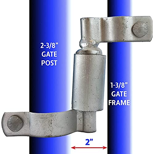 Jake Sales سلسلة سوينغ سبرينغ لإغلاق البوابة - عمود 2-3/8"، إطار 1-3/8" - إغلاق ذاتي - يشمل البراغي - Image 3