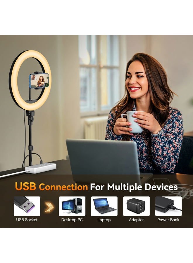 TODI 12" Ring Light with 63" extendable Tripod Stand, Selfie Ring Light with Phone Holder and Wireless Remote, 2-in-1 Dimmable LED Ring Light and Selfie Stick for Makeup, Live Stream, Photography - Image 5