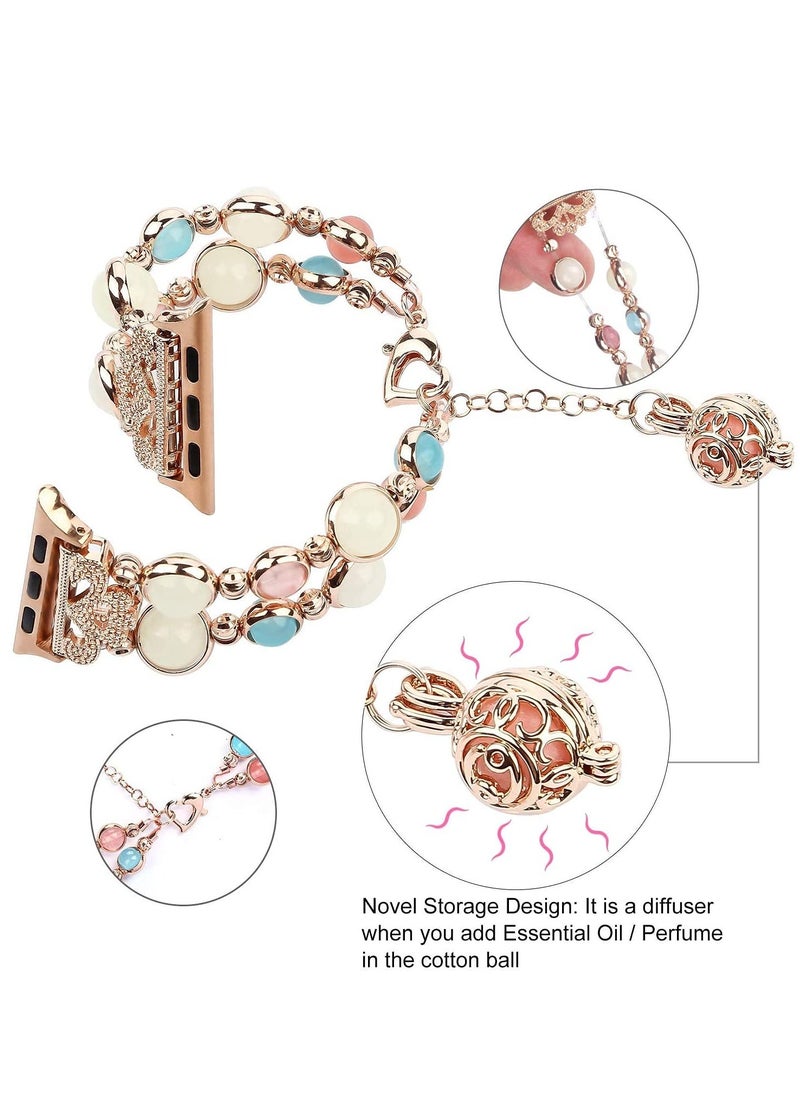 KASTWAVE Apple Watch Band 38mm/40mm 42mm/44mm Series 6 5 4 3 2 1&SE, Adjustable Wristband Handmade Night Luminous Pearl for iWatch Bracelet. - Image 3