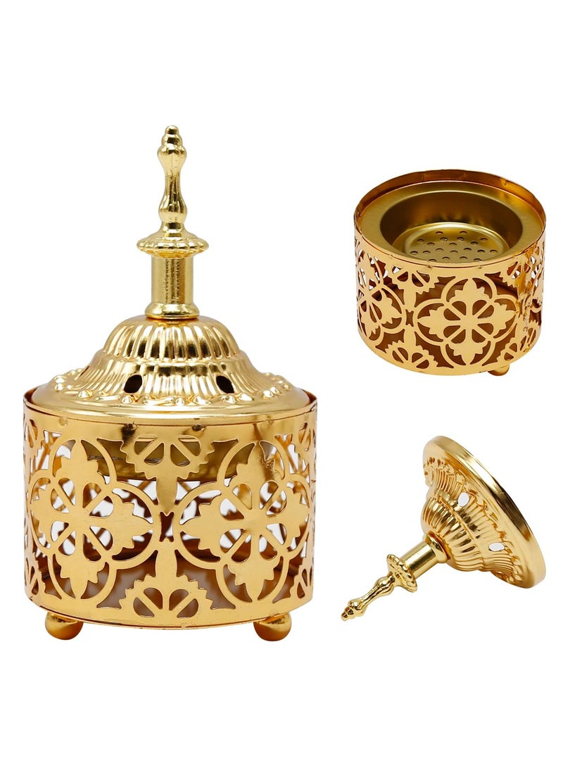 Arabic Incense Burner Metal Vintage Incense Burner Aroma Lamp Incense Holder Iron Art Candlestick Decorative Candle Stand Home Scented Candle Stick for Home Tabletop Decoration  - Image 1