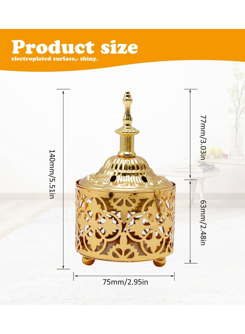 Arabic Incense Burner Metal Vintage Incense Burner Aroma Lamp Incense Holder Iron Art Candlestick Decorative Candle Stand Home Scented Candle Stick for Home Tabletop Decoration  - Image 3