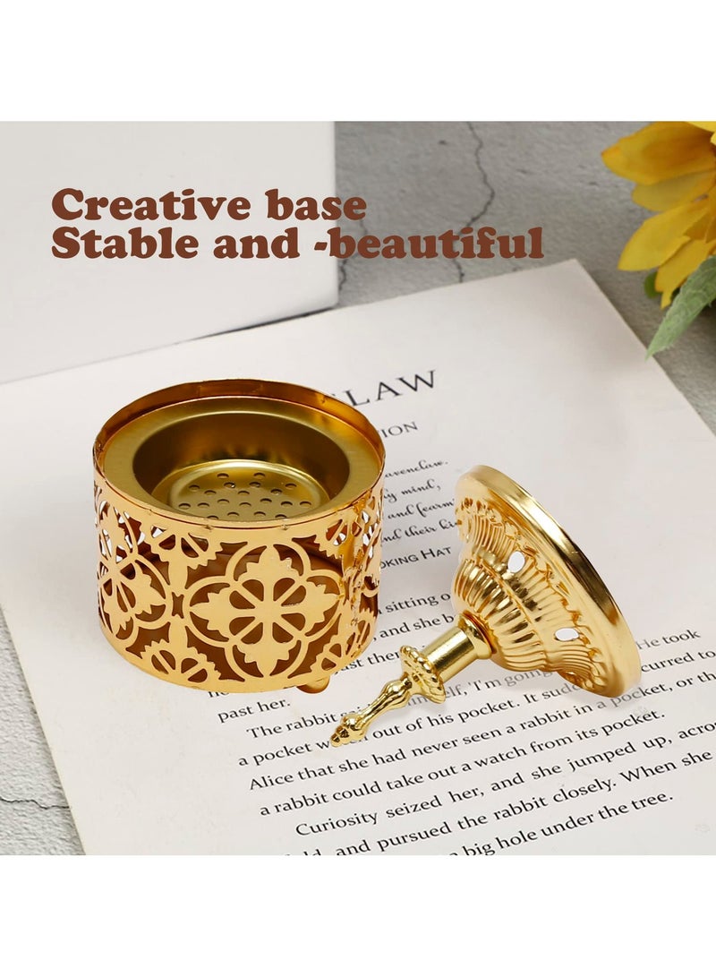 Arabic Incense Burner Metal Vintage Incense Burner Aroma Lamp Incense Holder Iron Art Candlestick Decorative Candle Stand Home Scented Candle Stick for Home Tabletop Decoration  - Image 5