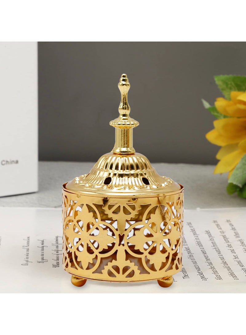 Arabic Incense Burner Metal Vintage Incense Burner Aroma Lamp Incense Holder Iron Art Candlestick Decorative Candle Stand Home Scented Candle Stick for Home Tabletop Decoration  - Image 4