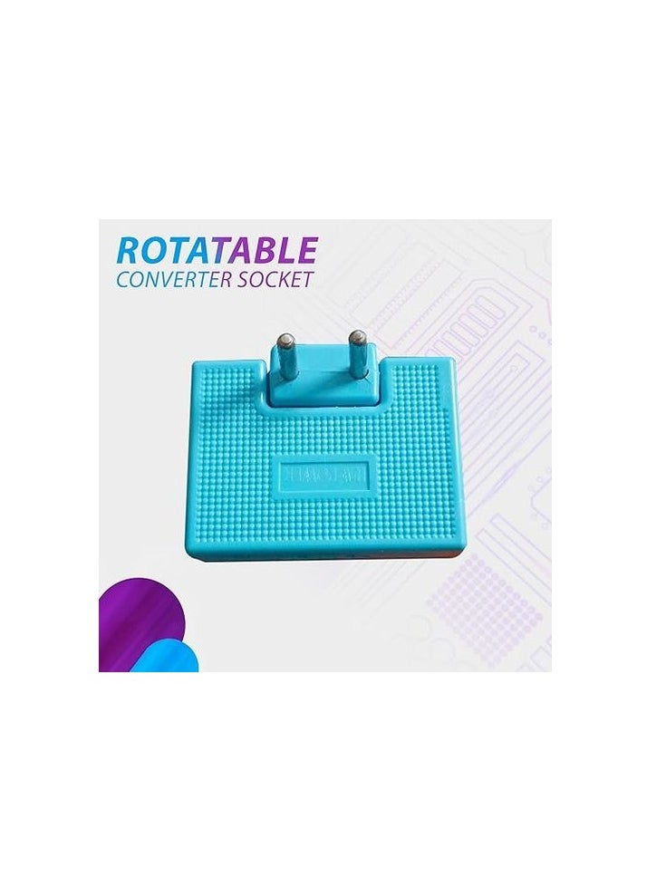 Generic - 3 In 1 Rotatable Socket Adapter (light Blue) - Image 1