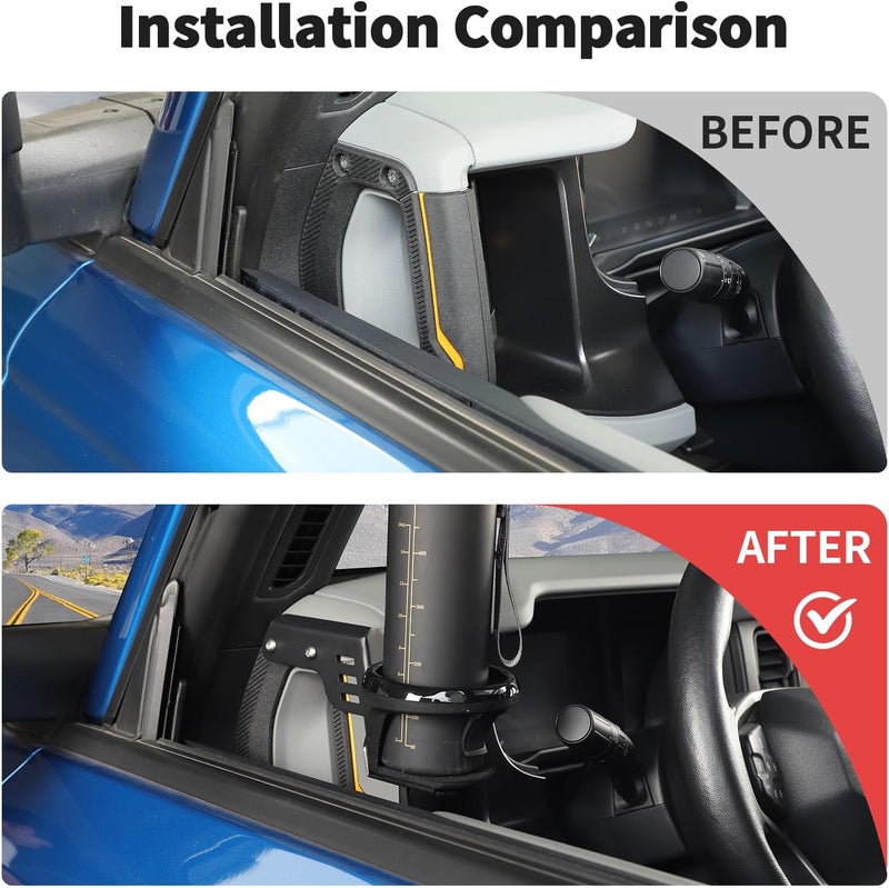 JWWY Front Door Cup Holder for 2021-2024 Ford Bronco - Image 2