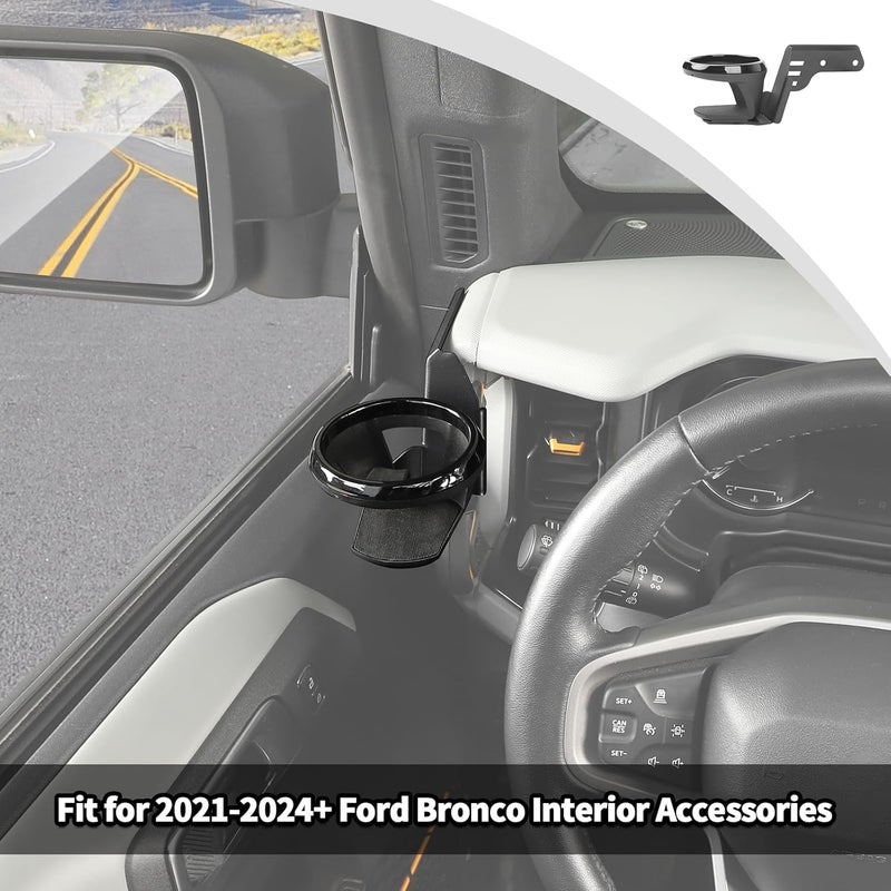 JWWY Front Door Cup Holder for 2021-2024 Ford Bronco - Image 3