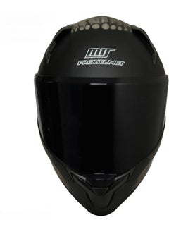 MTS M-910 Matte Black-Grey-Yellow Helmet with Sun Visor (Black Glass)  - Image 4