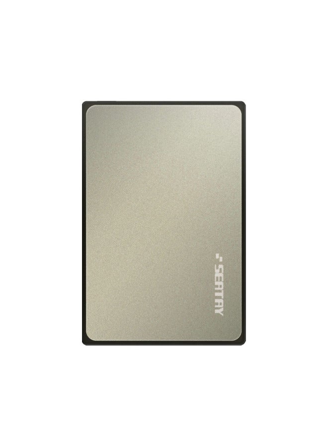 Aluminum Alloy Panel 2.5 Inch Laptop SSD Solid State Drive Mechanical USB3.0 Shell SATA Hard Disk Protection External Shell-Color:HD215 Gold Sandblasting