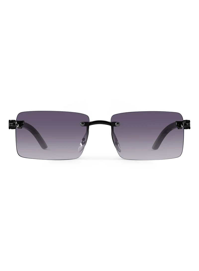 Woggles  UV Protection Rectangle Sunglasses| Men &Women|Rimless Sunglasses  | Best Price UAE