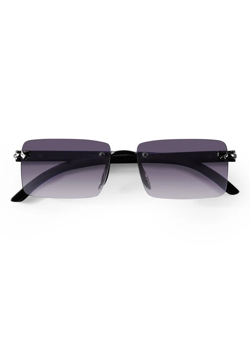 Woggles  UV Protection Rectangle Sunglasses| Men &Women|Rimless Sunglasses  | Best Price UAE