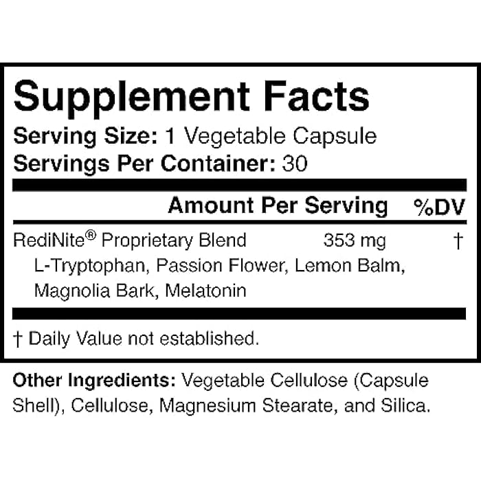 RediNite Natural Sleep Aid Supplement - Non-GMO, Vegan - Image 3