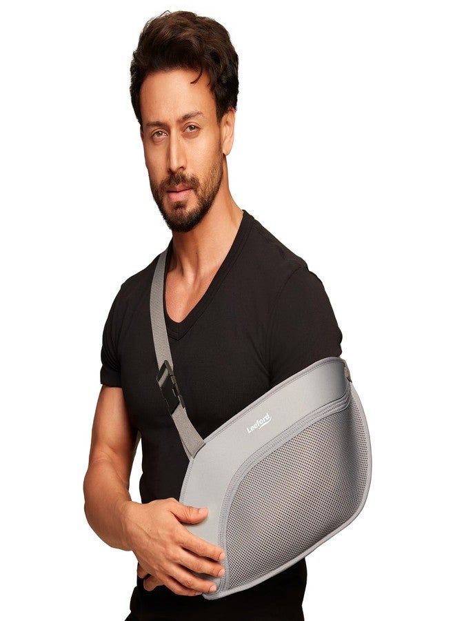 Leeford Ortho Baggy Arm Sling Pouch for Plaster Shoulder, Forearm and Arm Support | Fracture Support Belt | Adjustable, Lightweight, Breathable Orthopedic Arm Sling (XL) - Image 1