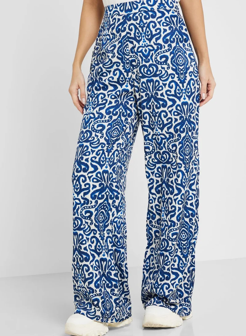 Ginger Urban Minx Printed Wide Leg Pants
