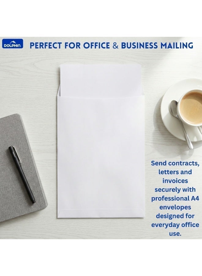 Dolphin A4 White Envelopes 100 GSM Self-Sealing Secure Mailing, Pack of 50 - Image 5