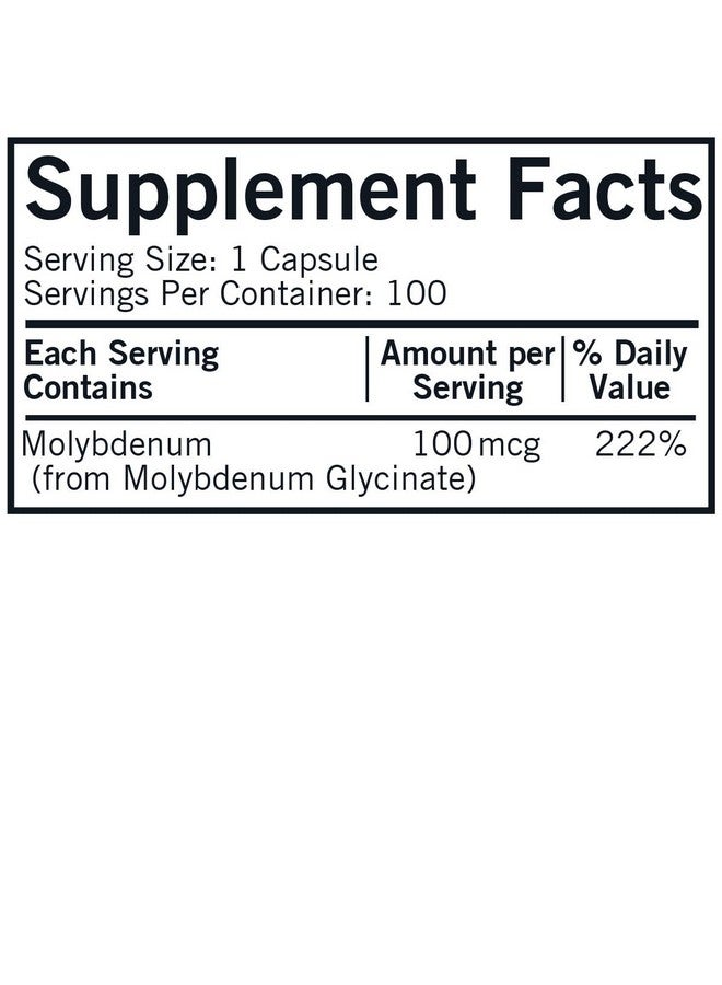 Kirkman كيركمان - موليبدينوم 100 ميكروغرام - 100 كبسولة - معادن أساسية - يكسر الكبريتات والسموم - مضاد للحساسية - Image 2