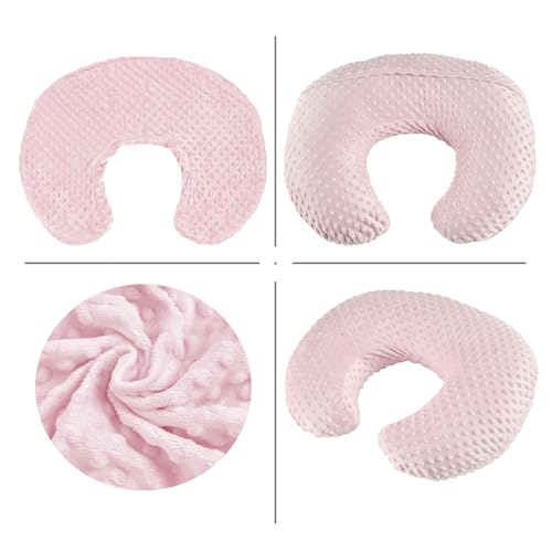 ANHEBEIBEI Nursing Pillow for Bottle and Breastfeeding, Ergonomic Comfort Nursing Essentials for Mom and Baby, Feeding Support Pillow with Removable Cover, Easier and Healthier Nursing (Pink) - Image 4