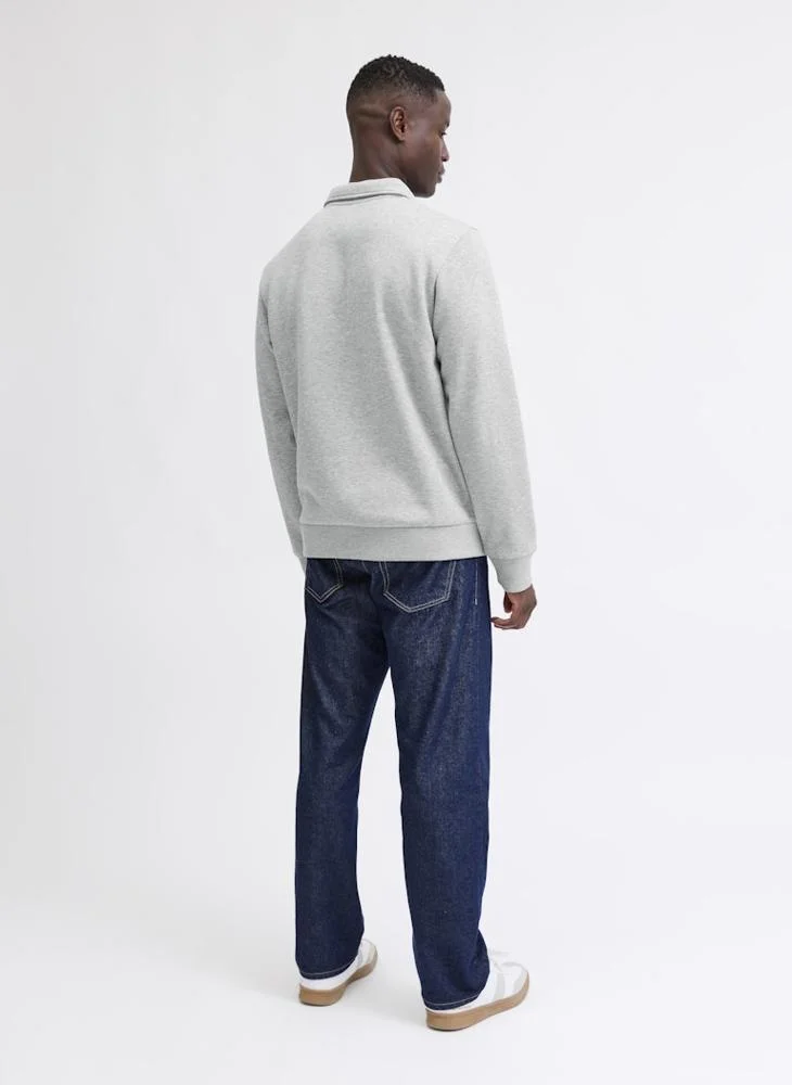 ج ج ريبل سويت شيرت بولو بأكمام طويلة بقصة عادية