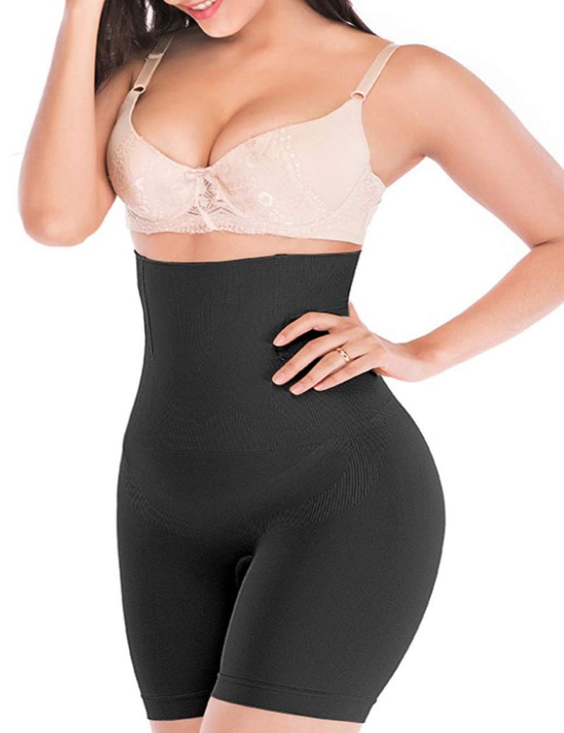 Sliot Shapewear Shorts for Women Tummy Control Shapewear Underwear Stomach Compression Garment Tuck High Waisted Body Shaper Black - Image 1