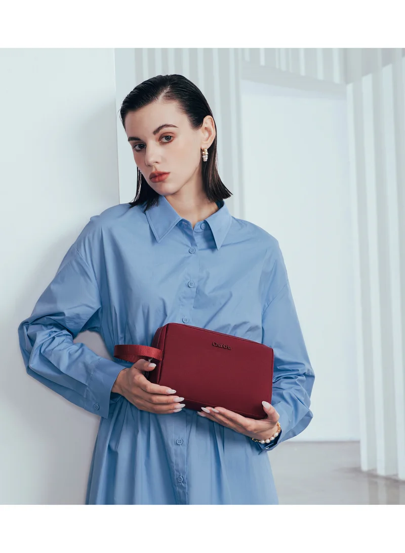 Chantria Burgundy Premium Lightweight Carry All Bag for Women Water Resistant Multifunctional Clutch Bag with Multiple Pockets, CB00637- Burgundy  | Best Price UAE
