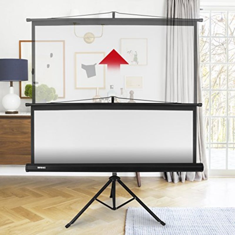 Tripod Projector Screen/43 50 Inch Standing Portable Movie Video Projection Screens 4:3 for School Office Home Cinema Theatre with Stand - Image 4