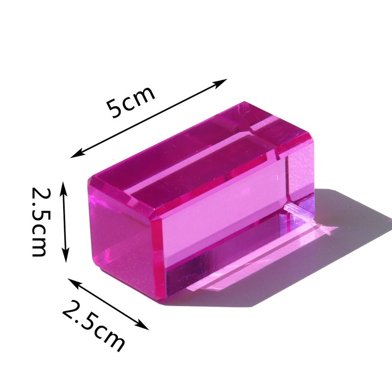 KOAICS Rainbow Crystal Acrylic Strip Blocks Rectangle Stacking Gem Blocks for Kids 16 Colors Gem Cubes Stacking Educational Sensory Light Learning Toys(16PCS Strip Blocks)â€¦ - Image 2