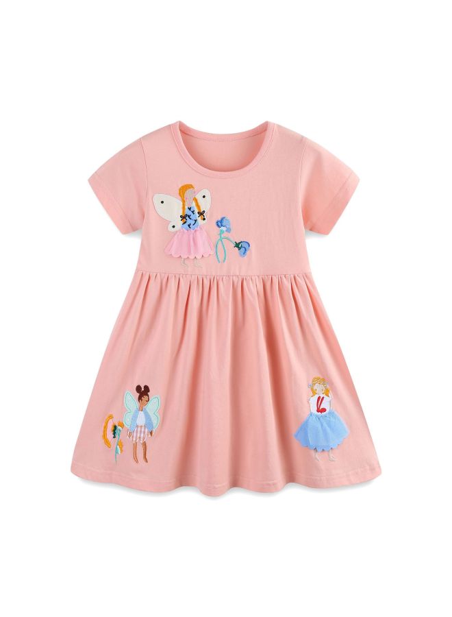 Summer Dress For Girls, European And American Style, Children's Princess Dress With Embroidered Patterns