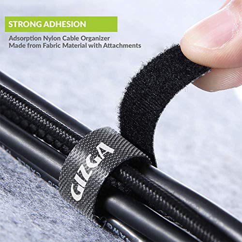 Gizga Essentials Cable Organiser, Cord Management System for PC, TV, Home Theater, Speaker & Cables, Reusable Cable Organizer for Desk, WFH Accessories, Double Sided Hook & Loop Wire Organizer, 20 - Image 4