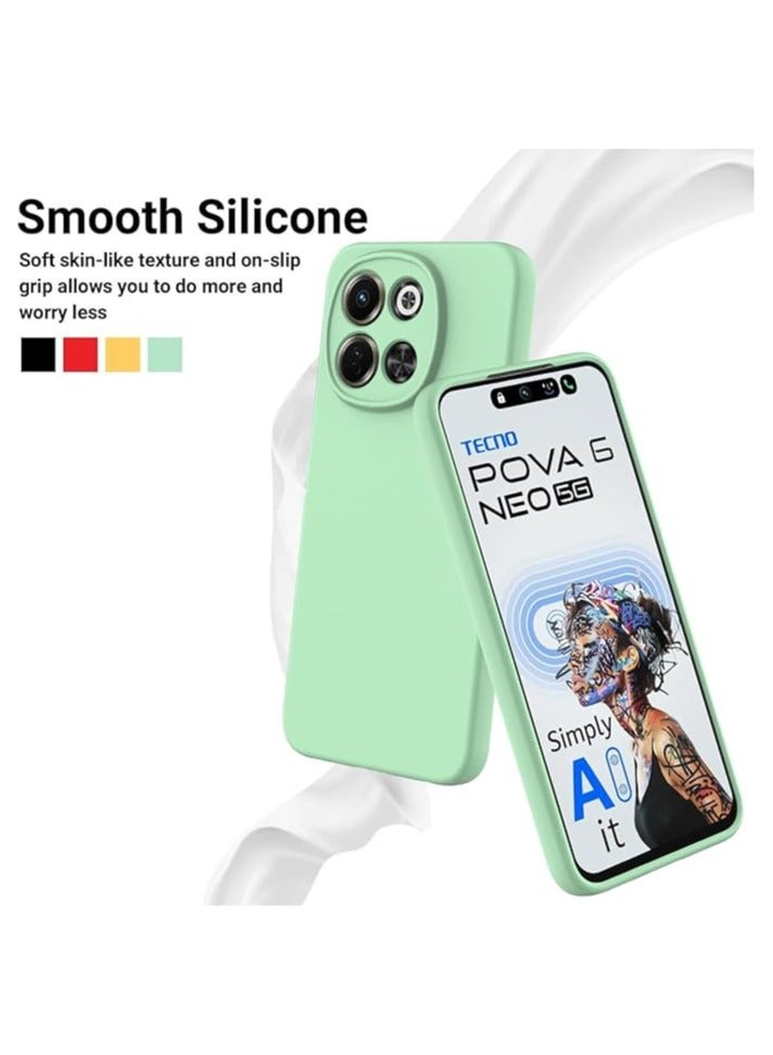 Silicone Case Compatible with Tecno Spark 30 5G / Tecno Pova 6 Neo 5G Case, with Lanyard Strap and Liquid Silicone TPU Soft Shell for Earthquake and Fall Resistance Cover Case - Image 3