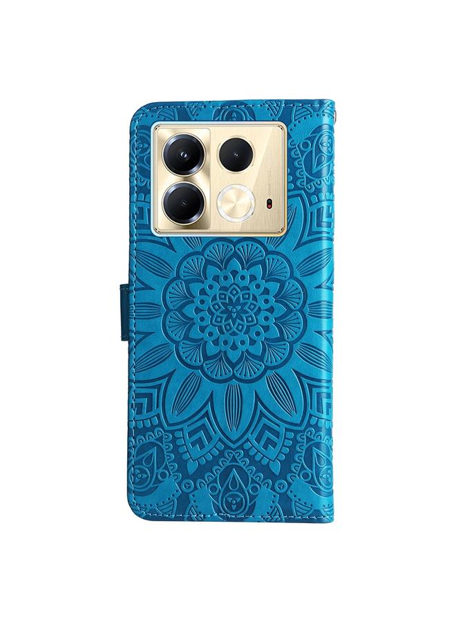 Zaboon Case For Infinix Note 40 5G Embossed Sunflower Leather Phone Case - Image 3