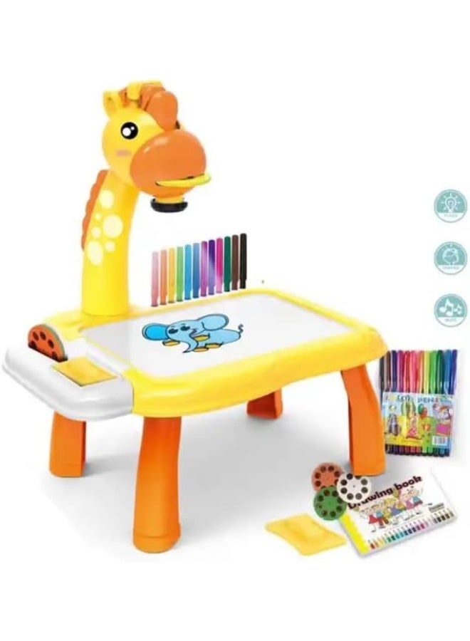 Generic Kids Projector Drawing Table – Interactive Painting Desk with LED Projection, Drawing Slides & Markers – Educational Art Toy for Toddlers & Children - Image 1