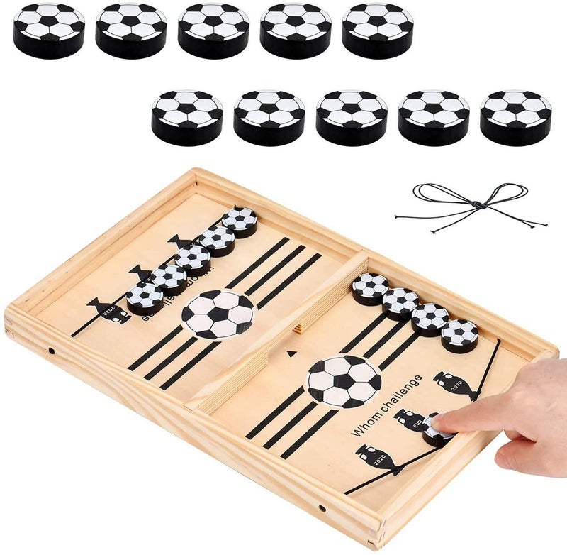 UV Enterprises Fast Sling Puck Soccer Board Game for Kids Boys & Girls | Educational Learning Toy | Interactive Preschool Activity Game Fast Sling Puck Game | Catapult Board Games for Parent-Child Interactive Party Fun Family Tabletop Game - Image 2