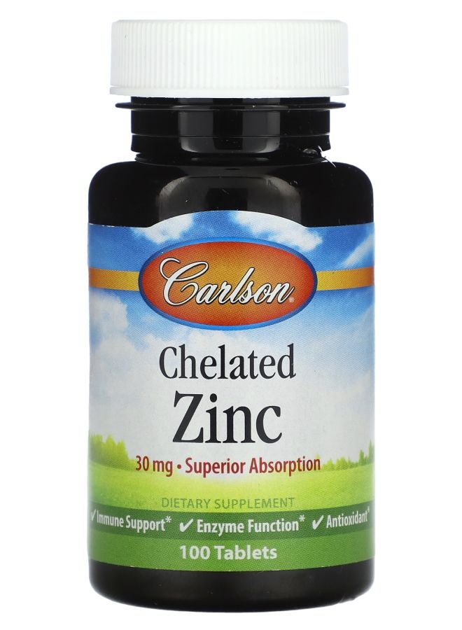 Chelated Zinc 30 mg 100 Tablets