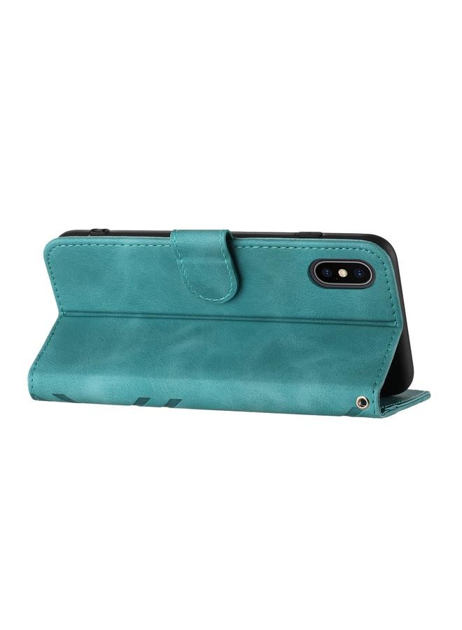 S-TOP Case For iPhone XS Max Line Pattern Skin Feel Leather Phone Case - Image 3