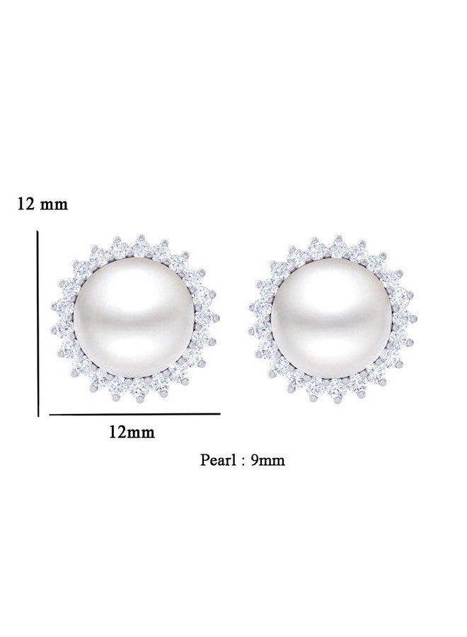 Clara 92.5 Sterling Silver Real Pearl Earrings Gift for Women and Girls - Image 2