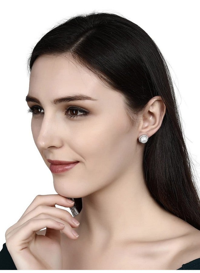 Clara 92.5 Sterling Silver Real Pearl Earrings Gift for Women and Girls - Image 4