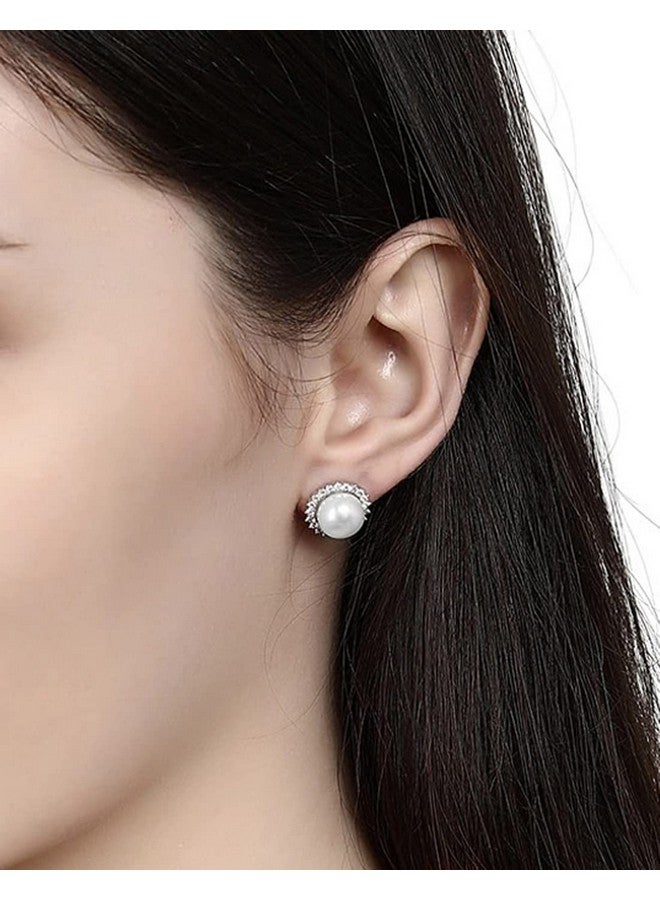 Clara 92.5 Sterling Silver Real Pearl Earrings Gift for Women and Girls - Image 5