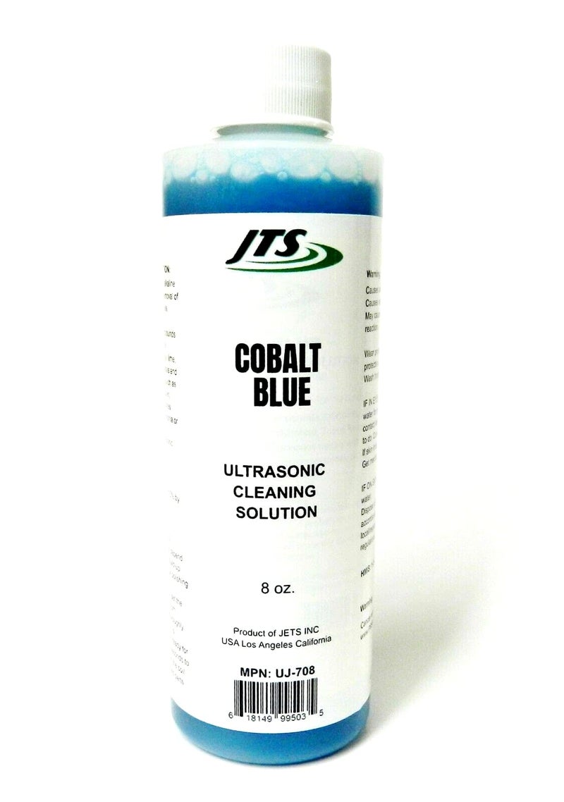 JTS Jewelry Ultrasonic Cleaner Solution Cleaner Cobalt Blue High Concentrate Cleaning for Jewelry Parts 8oz - Image 4