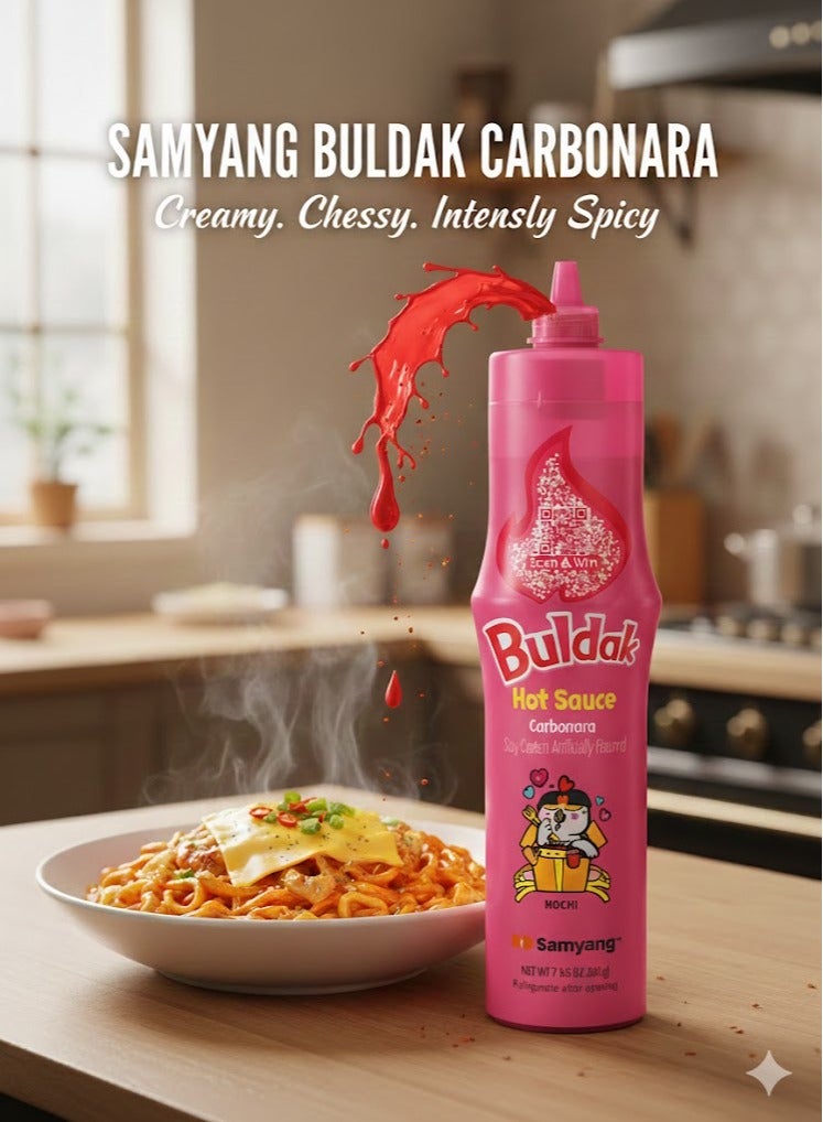 ساميانغ صوص الوردي – بولداك كاربونارا – نكهة الدجاج الحار الكريمي - Image 3