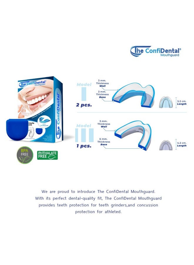 The ConfiDental - Pack of 3 Moldable Mouth Guard for Teeth Grinding Clenching Bruxism, Sport Athletic, Whitening Tray, Including 2 Regular and 1 Heavy Duty Guard (2 (LLL) Regular 1 (II) Heavy Duty) - Image 3