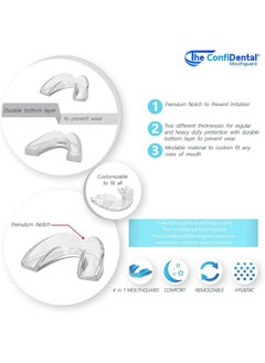 The ConfiDental The ConfiDental - Pack of 3 Moldable Mouth Guard for Teeth Grinding Clenching Bruxism, Sport Athletic, Whitening Tray, Including 2 Regular and 1 Heavy Duty Guard (2 (LLL) Regular 1 (II) Heavy Duty)  - Image 5