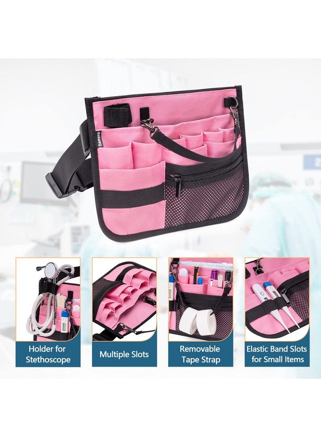 Damero Nurse Fanny Pack, Nurse Waist Bag With Tape Holder, Nurse Tool Belt For Stethoscopes, Bandage Scissors And Other Medical Supplies, Pink  - Image 2