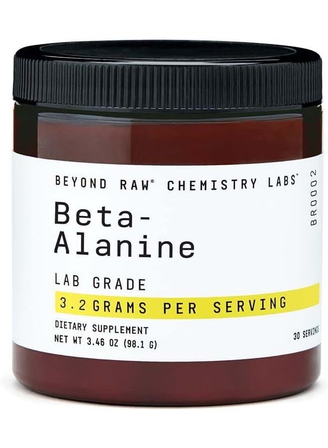 BEYOND RAW Chemistry Labs Beta-Alanine Powder | Increases Workout Performance and Decreases Muscle Soreness | 30 Servings - Image 1