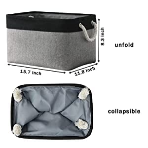 Sacyic Storage Bins, Storage Cubes Storage Containers for Organizing with Handles for Organizer Bins (15.7 x 11.8 x 8.2 inches) - Image 5