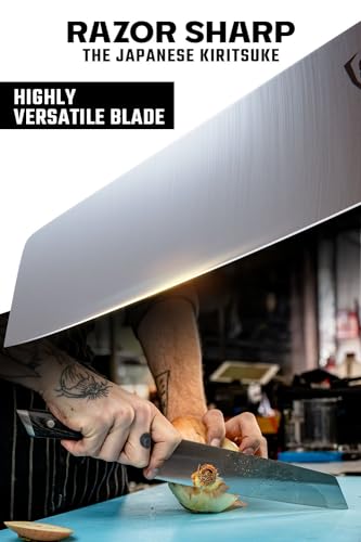 Dalstrong Kiritsuke Chef Knife - 8.5 inch - Gladiator Series Elite - Forged German High Carbon German Steel - Full Tang Kitchen Knife - Black G10 Handle - w/Sheath - Chef's Knife - NSF Certified - Image 2