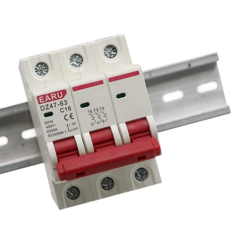 3P 63A C Type Mini Circuit Breaker MCB 400V 6KA Breaking Capacity 35mm Din Rail Mount - Image 4