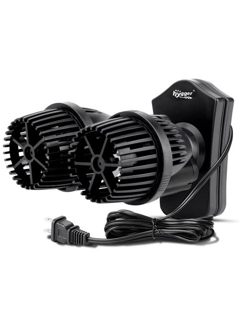2100Gph Double Head Aquarium Wave Maker, Quiet 5W Aquarium Circulation Pump, With Strong Magnetic Suction Base, 360°Adjustable Power Head, For 40~110 Gal Tank
