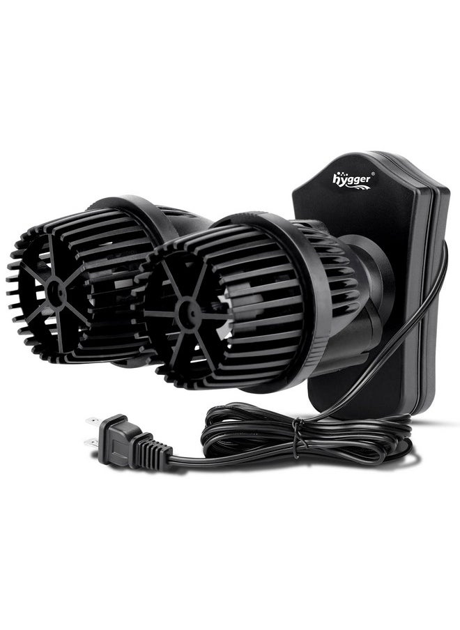 Hygger - 2100Gph Double Head Aquarium Wave Maker, Quiet 5W Aquarium Circulation Pump, With Strong Magnetic Suction Base, 360°Adjustable Power Head, For 40~110 Gal Tank - Image 1